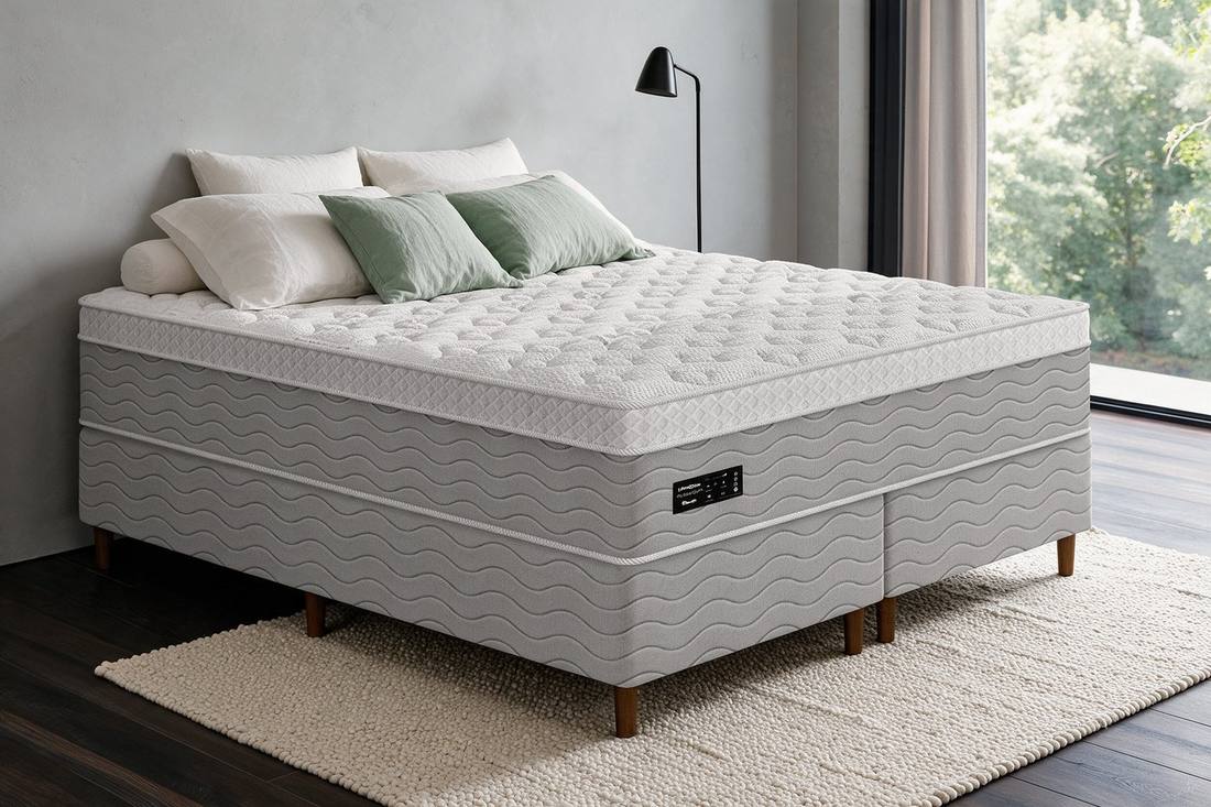 Colchão Umaflex Magnific montado em um quarto